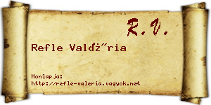 Refle Valéria névjegykártya